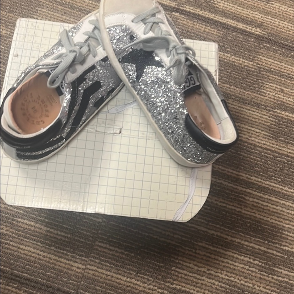 Girls golden goose sparkly sneakers /size 34